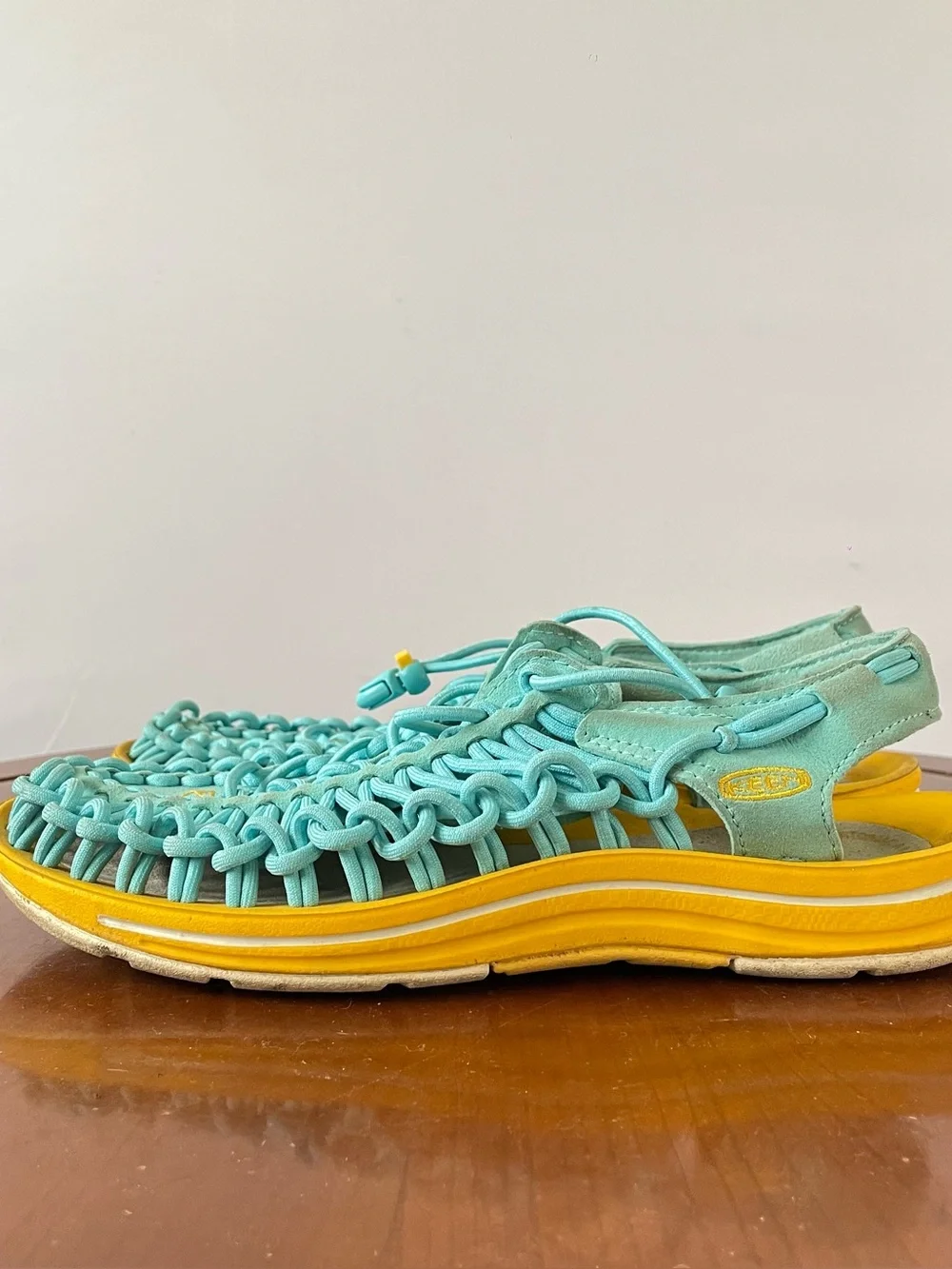 KEEN UNEEK Turquoise Woven Cord Sandals | US 7 - Picture 3 of 8